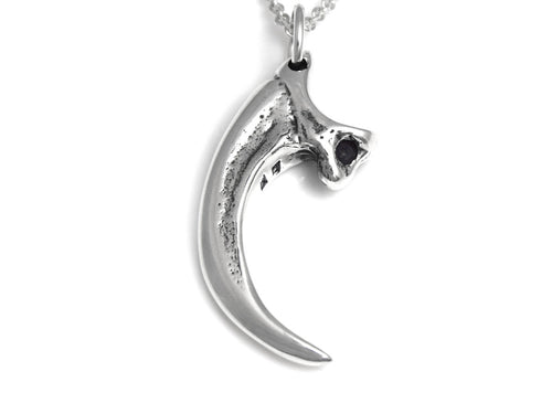 Eagle Talon Necklace, Bird Claw Jewelry in Sterling Silver