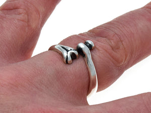 Femur Bone Ring, Anatomy Jewelry in Sterling Silver