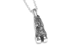 Goat Foot Pendant Necklace, Cloven Hoof Jewelry in Sterling Silver