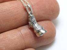 Goat Foot Pendant Necklace, Cloven Hoof Jewelry in Sterling Silver