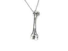 Large Femur Bone Necklace, Anatomy Jewelry in Sterling Silver