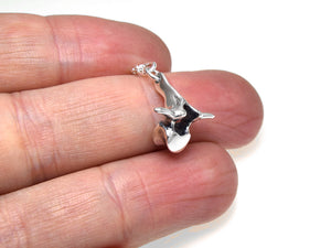 Small Thoracic Vertebra Necklace, Anatomy Jewelry in Sterling Silver