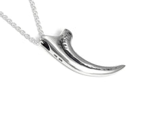 Velociraptor Claw Necklace, Dinosaur Jewelry in Sterling Silver