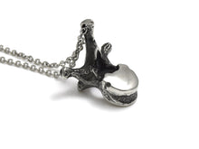Thoracic Vertebra Necklace, Anatomy Jewelry in Pewter