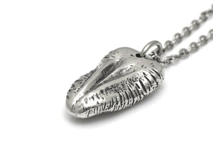 Human Tongue Necklace, Anatomical Jewelry in Pewter