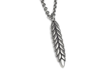 Wheat Head Necklace, Nature Jewelry in Pewter